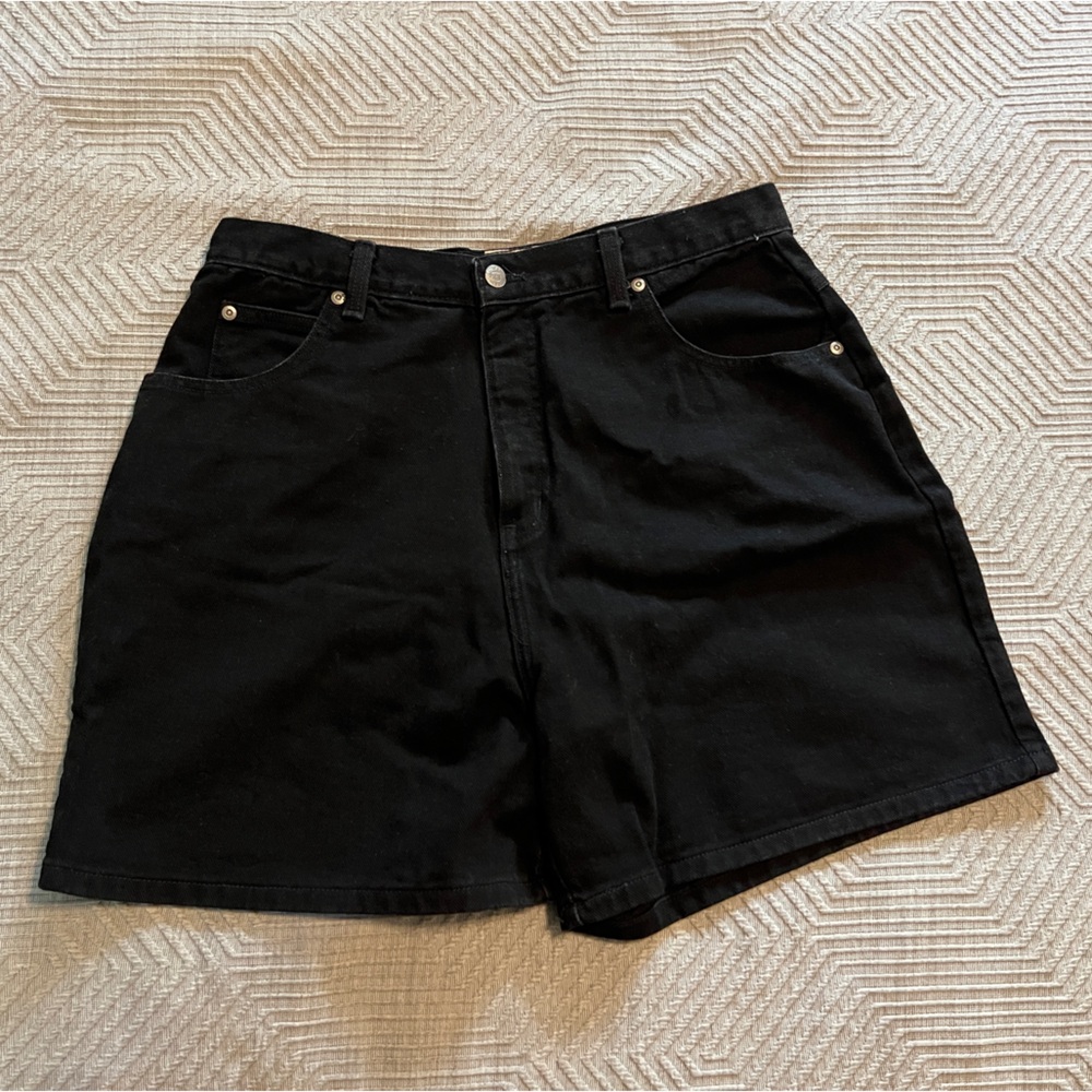 Vintage 80’s Exchange Unlimited black denim women’s high rise shorts - size 12